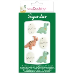 SCRAPCOOKING Décors en Sucre Dinosaure (x6)* Décoration Comestible