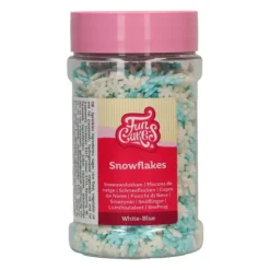 FUNCAKES Décors en Sucre Flocon de Neige Bleu et Blanc 150 g* Décoration Comestible