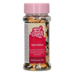 FUNCAKES Décors en Sucre Halloween (Fantômes, Citrouilles, Chauves-souris) 55g* Décoration Comestible