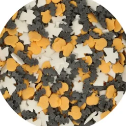 FUNCAKES Décors en Sucre Halloween (Fantômes, Citrouilles, Chauves-souris) 55g* Décoration Comestible