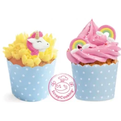 SCRAPCOOKING Décors en Sucre Licorne et Arc en Ciel x6* Décoration Comestible
