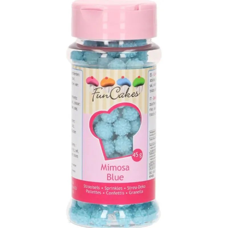 FUNCAKES Décors en Sucre Mimosa Bleu 45g* Décoration Comestible