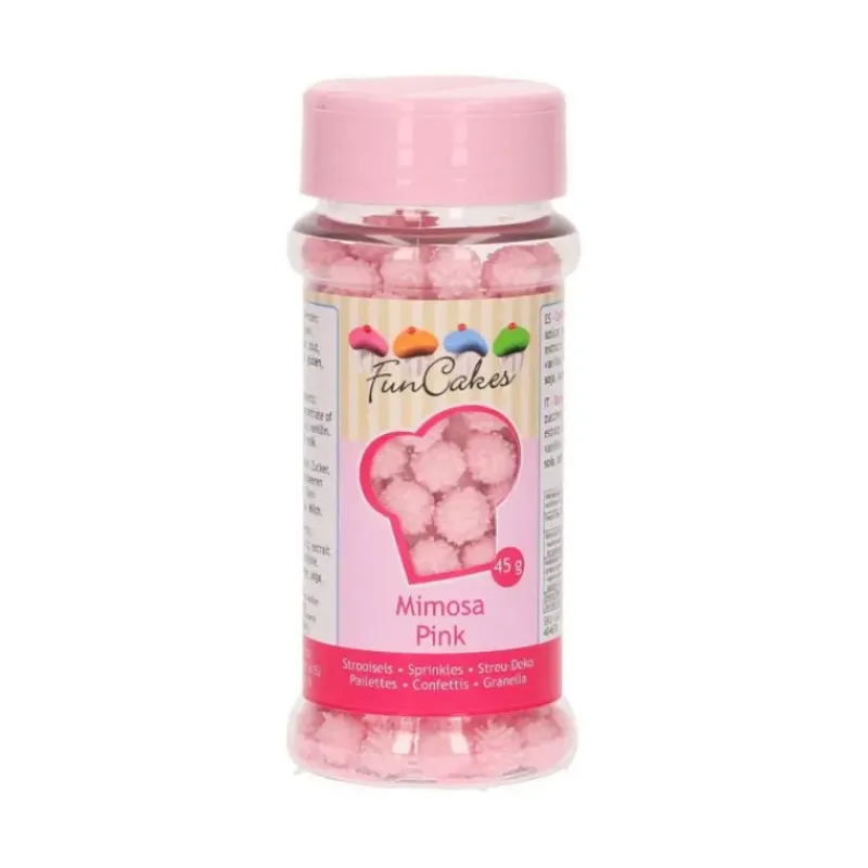 FUNCAKES Décors en Sucre Mimosa Rose 45g* Décoration Comestible