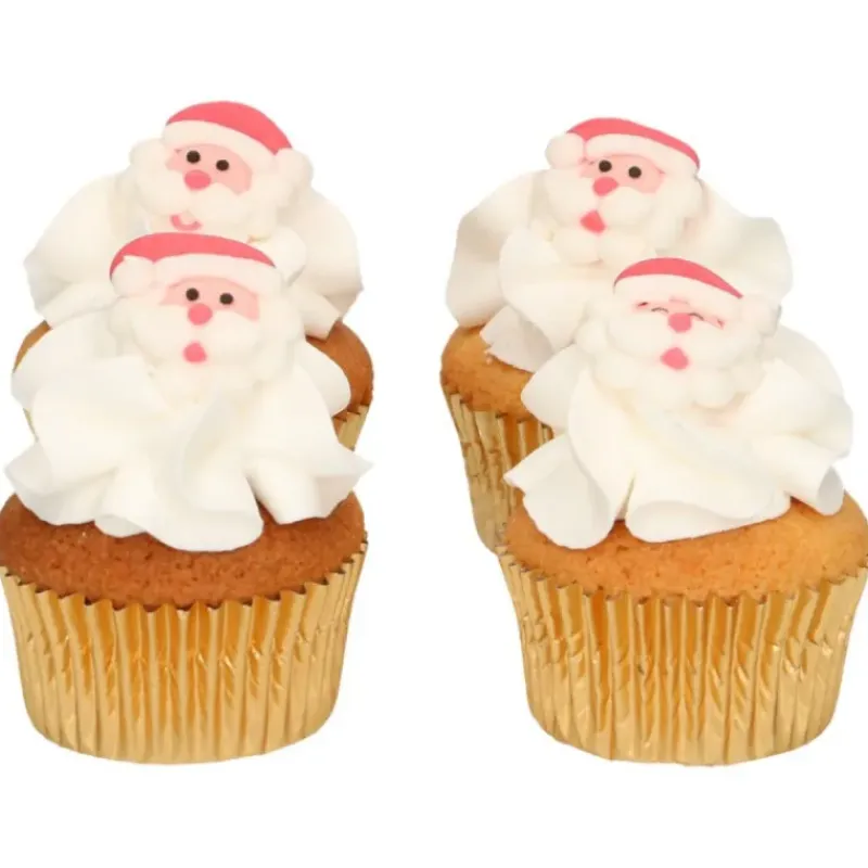 FUNCAKES Décors en Sucre Père Noël (x8)* Décoration Comestible
