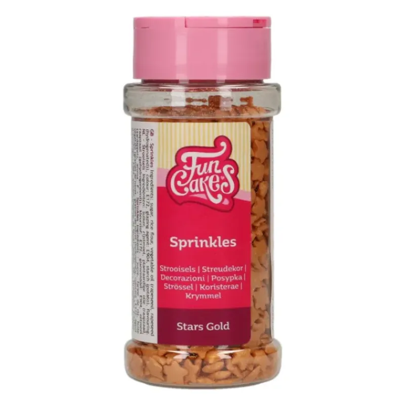 FUNCAKES Décors en Sucre Étoiles Or 60 g* Décoration Comestible
