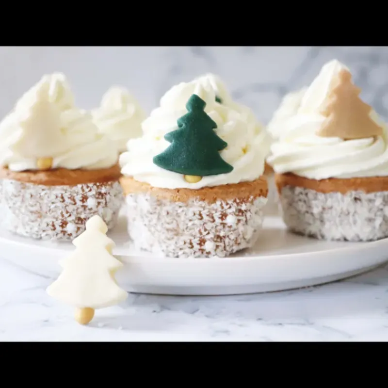 SCRAPCOOKING Décors Pâte d'Amande Sapin Noël (x6)* Décoration Comestible