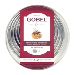 GOBEL Découpoirs Ronds unis inox (boite de 8)* Emporte Pièce - Découpoir Pâtisserie