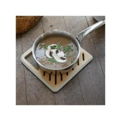 PEBBLY Dessous de Plat Carré Bambou Crème 20 x 20 cm* Servir, Présenter