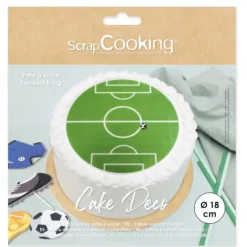SCRAPCOOKING Disque Pâte à Sucre Foot Ø 18 cm* Pâte À Sucre|Décoration Comestible