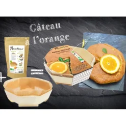 MIRONTAINE DLUO Courte Préparation Bio Gâteau à l'Orange + Moule en Bois* Produits Bio|Préparation Pâtisserie