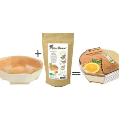 MIRONTAINE DLUO Courte Préparation Bio Gâteau à l'Orange + Moule en Bois* Produits Bio|Préparation Pâtisserie