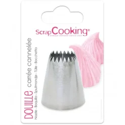 SCRAPCOOKING Douille Carrée Cannelée en Inox* Douilles Pâtisserie