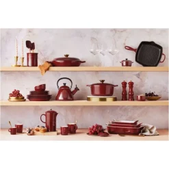 LE CREUSET Duo Moulin à Poivre et à Sel Garnet Bouton Doré 11 cm* Moulin