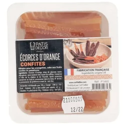 PATISDECOR Ecorces Oranges Confites en Lamelles 145 g Patisdécor* Fruits Confits