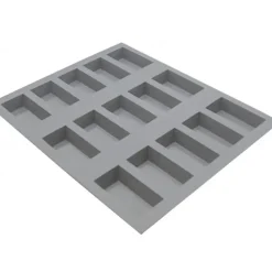 DE BUYER Elastomoule Financier - 15 empreintes 21 x 17,6 cm - Silicone* Moule Silicone