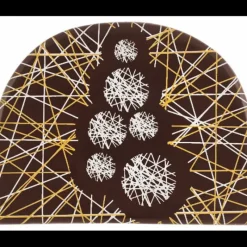 FLORENSUC Embout de Bûche Fibre 8,4 x 6,5 cm Décor en Chocolat (x42)* Décoration Comestible