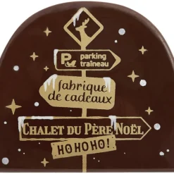 FLORENSUC Embout de Bûche Pancartes de Noël 8,4 cm Décor en Chocolat (x42)* Décoration Comestible