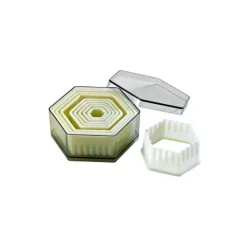 MALLARD FERRIERE Emporte Pièce Hexagonaux Cannelés Polyglass (x9)* Emporte Pièce - Découpoir Pâtisserie