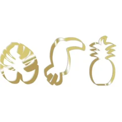 SCRAPCOOKING Emporte-Pièces Toucan, Ananas, Feuille Tropicale Inox x3* Emporte Pièce - Découpoir Pâtisserie