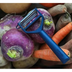 OPINEL Eplucheur en Polymère Bleu T-duo* Eplucheurs, Dénoyauteur