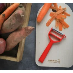 OPINEL Eplucheur en Polymère Rouge T-duo* Eplucheurs, Dénoyauteur