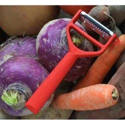 OPINEL Eplucheur en Polymère Rouge T-duo* Eplucheurs, Dénoyauteur