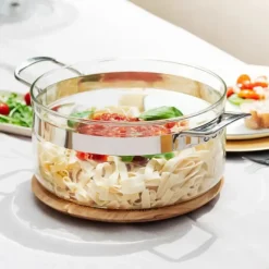 MASTRAD Faitout en Verre avec Couvercle 24 x H 12 cm Belissam* Faitout