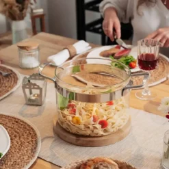 MASTRAD Faitout en Verre avec Couvercle 20 x H 15 cm Belissam* Faitout