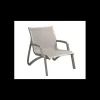 GROSFILLEX Fauteuil Conversationnel Gris Platinium Toile Grise Sunset* Mobilier Lounge|Salon De Jardin Professionnel