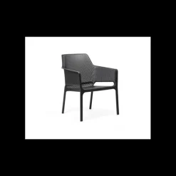 NARDI Fauteuil en Résine Anthracite Net Relax* Mobilier Lounge|Salon De Jardin Professionnel