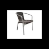 LYROSE Fauteuil Tressé Structure Aluminium Walis Moka* Mobilier Terrasse Restaurant
