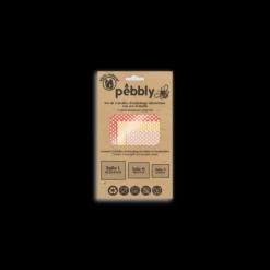 PEBBLY Feuille Emballage Alimentaire Cire Abeille Pois (x3)* Conservation