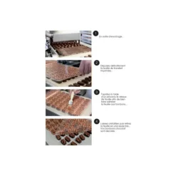 FLORENSUC Feuille Transfert Chocolat Feu d'Artifice 250x400 mm (x10)* Décoration Comestible