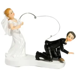 CUISINEADDICT Figurine Mariage A la Pêche 2 Modèles 14 cm* Décoration Gâteau