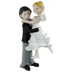 CUISINEADDICT Figurine Mariage Couple Enlacé 15 cm* Décoration Gâteau
