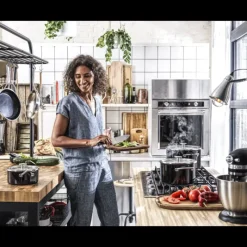 KITCHENAID FIN DE SERIE Casserole Émaillée 18cm Noir Onyx* Casseroles