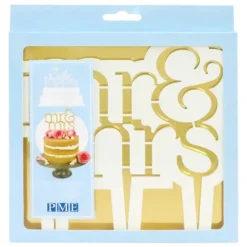 PME FIN DE SERIE Découpoir Cake Topper Mr & Mrs Moderne 16,5 x 15 cm* Décoration Gâteau