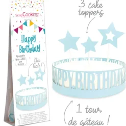 SCRAPCOOKING FIN DE SERIE Kit Décor Gâteau Anniversaire (4 pièces)* Décoration Gâteau