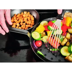 DE BUYER FIN DE SERIE Poêle à Légumes Perforée Tôle Bleue Ø 28 cm Outdoor* Poêles