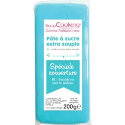 SCRAPCOOKING FIN DE SERIE Pâte à Sucre Bleu Spéciale Couverture 200g* Pâte À Sucre