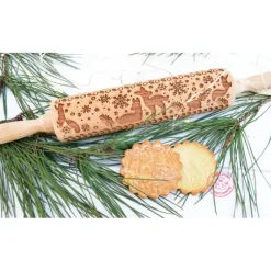 SCRAPCOOKING FIN DE SERIE Rouleau à Pâtisserie Motif Noël Forêt Enchantée 39 cm* Ustensiles Décor Gâteau|Ustensiles Pâtisserie