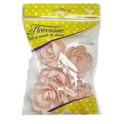 FLORENSUC Fleur Azyme Bio Rose Rose 5 cm x5* Produits Bio|Décoration Comestible