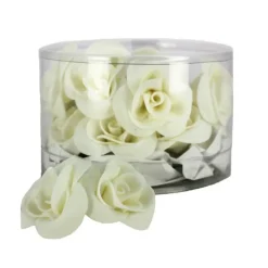 MALLARD FERRIERE Fleur en sucre Roses Blanches Ø 3,5 cm (x15) Mallard Ferrière* Décoration Comestible