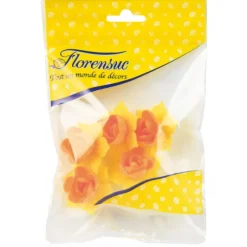 FLORENSUC Fleurs de Jonquille orange x5 - en Azyme* Décoration Comestible