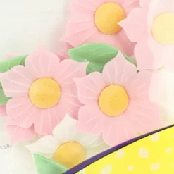 FLORENSUC Fleurs de Narcisses roses et blanches x12 - en Azyme* Décoration Comestible