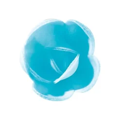 FLORENSUC Fleurs de rose bleue x6, grandes feuilles x12 - en Azyme* Décoration Comestible