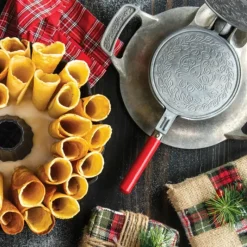 NORDIC WARE Gaufrier Norvégien Krumkake Fonte d'Aluminium Ø13 cm* Gaufrier