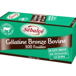 SEBALCE Gélatine en feuilles bronze bovine Halal x 300* Additifs Alimentaires|Produits Pâtisserie