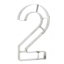 MALLARD FERRIERE Grand Emporte Pièce Inox Chiffre 2 32x18 cm* Cercle À Patisserie|Emporte Pièce - Découpoir Pâtisserie