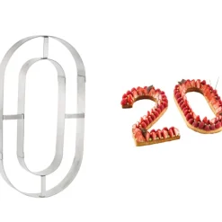 MALLARD FERRIERE Grand Emporte Pièce Inox Chiffre 0 32x18 cm* Cercle À Patisserie|Emporte Pièce - Découpoir Pâtisserie
